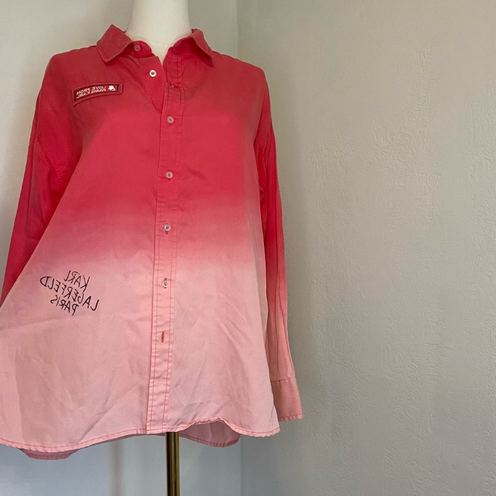 Karl Lagerfeld Button-Up Shirt pink ombré